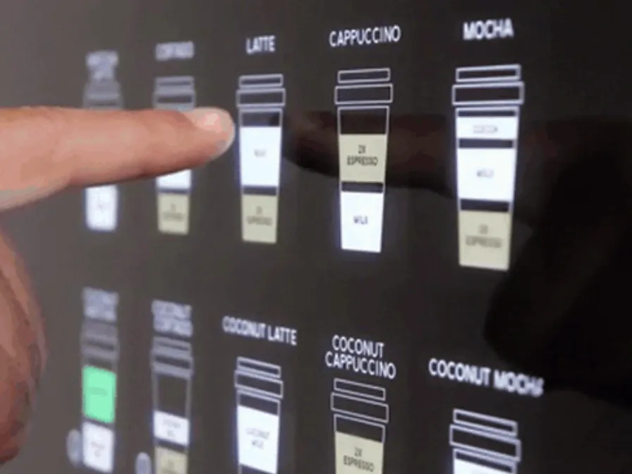 Effet de fonctionnement du distributeur automatique de café